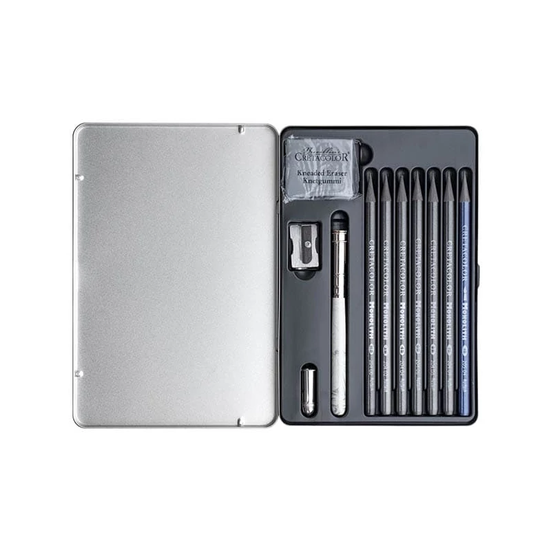 Cretacolor Monolith Graphite Set grafit rajzkészlet, 11 db-os, fémdobozos