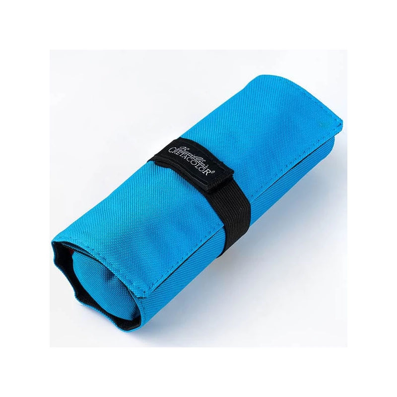 Cretacolor Pencil Wrap Set rajzkészlet feltekerhető vászon tartóban - Aqua, 17 db-os