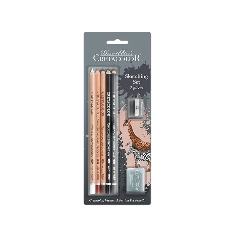 Cretacolor Sketching Set rajz- és vázlatkészlet, 7 db-os