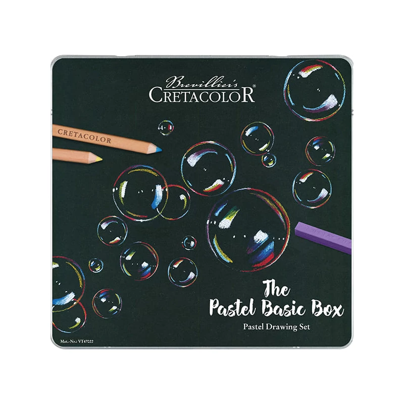 Cretacolor The Pastel Basic Box pasztell rajzkészlet, 27 db-os, fémdobozos