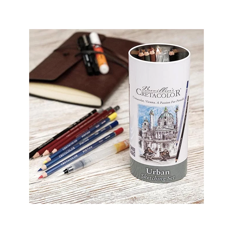 Cretacolor Urban Sketching Set rajz - és vázlatkészlet, 22 db-os