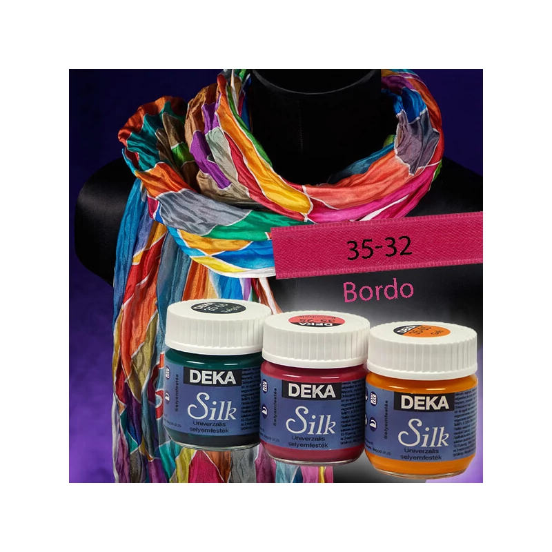 Deka Silk selyemfesték 50 ml - 32 bordó