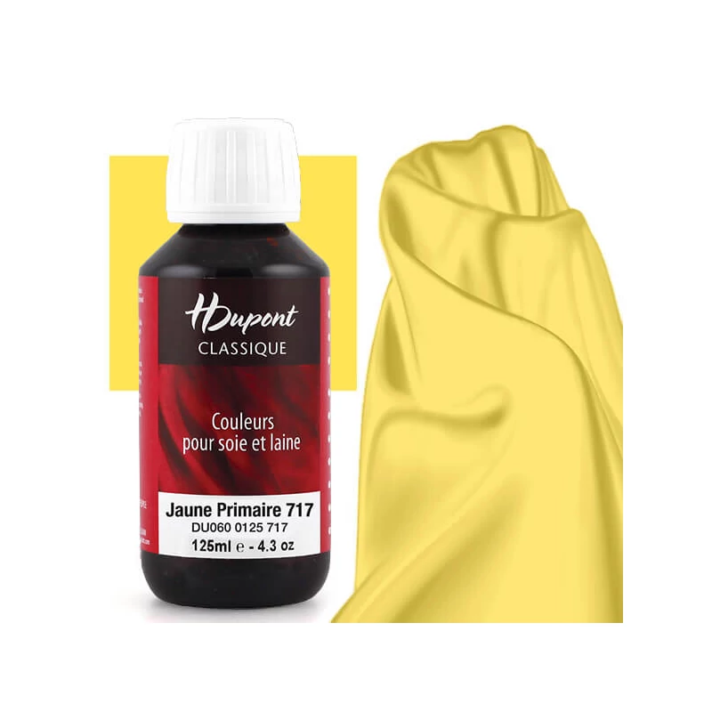 H Dupont Classique gőzfixálós selyemfesték 125 ml - 717 primer sárga, jaune primaire