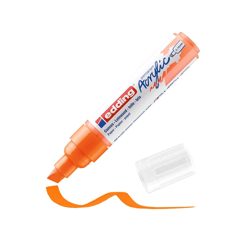 edding 5000 akril marker (filctoll), vágott végű, B (5-10 mm) - 066, neon orange