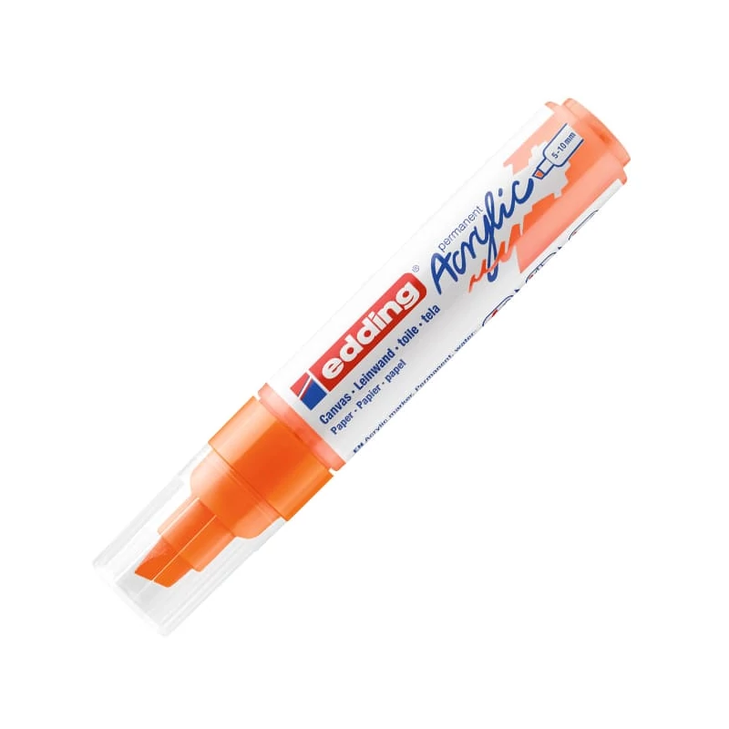 edding 5000 akril marker (filctoll), vágott végű, B (5-10 mm) - 066, neon orange