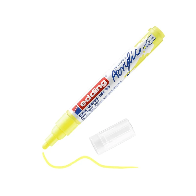 edding 5100 akril marker (filctoll), M (2-3 mm) - 065, neon yellow