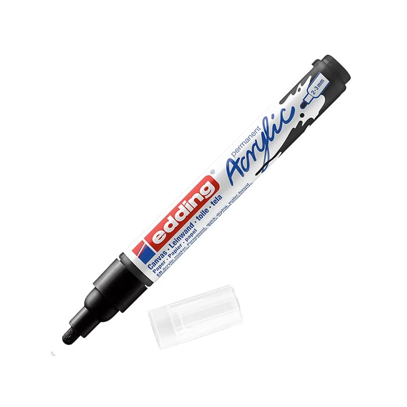 edding 5100 akril marker (filctoll), M (2-3 mm) - 901, black