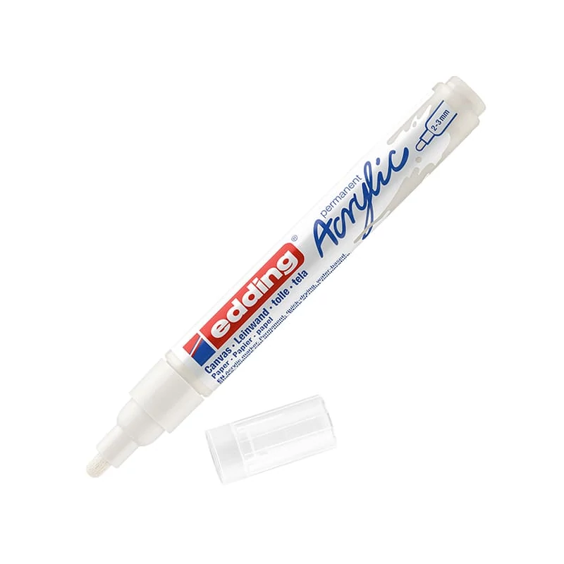 edding 5100 akril marker (filctoll), M (2-3 mm) - 922, traffic white