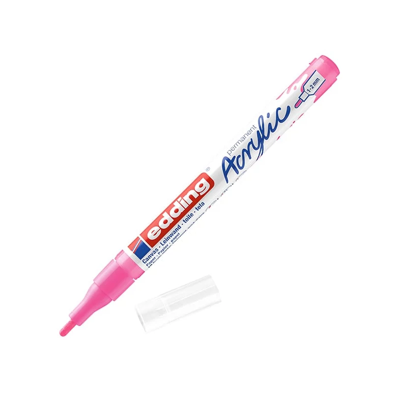 edding 5300 akril marker (filctoll), F (1-2 mm) - 069, neon pink