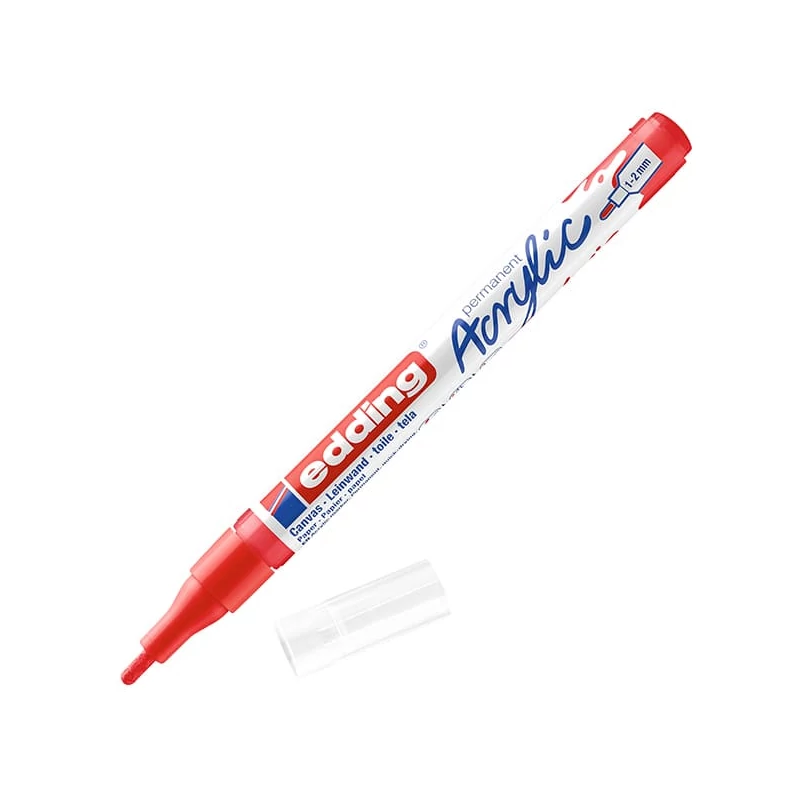 edding 5300 akril marker (filctoll), F (1-2 mm) - 902, traffic red