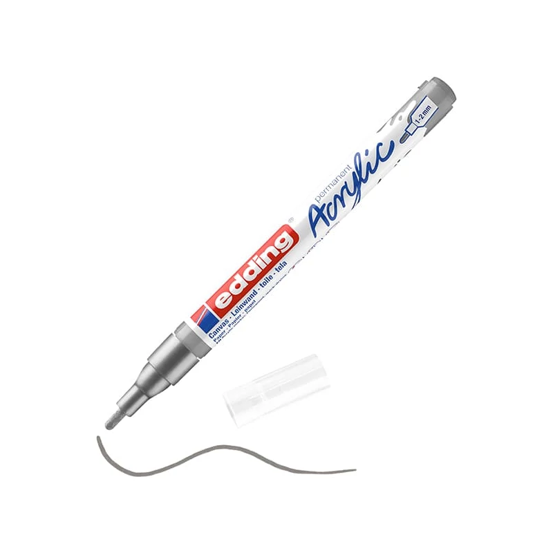 edding 5300 akril marker (filctoll), F (1-2 mm) - 923, rich silver