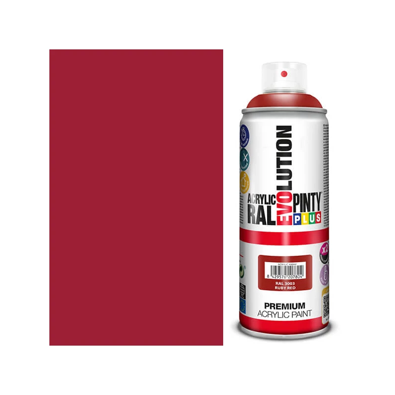 Akrilfesték spray, EVOLUTION fényes, 400 ml - RAL3003 ruby red