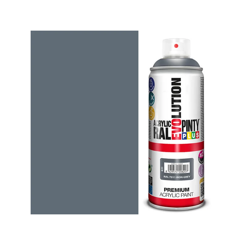 Akrilfesték spray, EVOLUTION fényes, 400 ml - RAL7011 iron grey