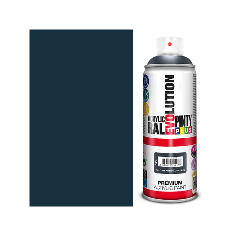 Akrilfesték spray, EVOLUTION fényes, 400 ml - RAL7016 anthracite grey