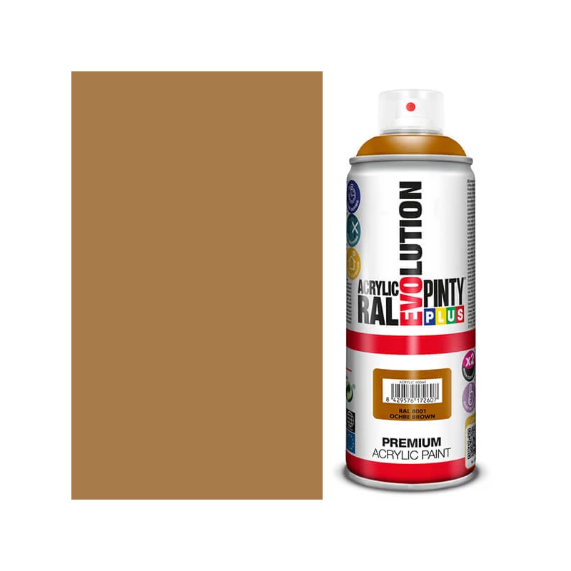 Akrilfesték spray, EVOLUTION fényes, 400 ml - RAL8001 ochre brown