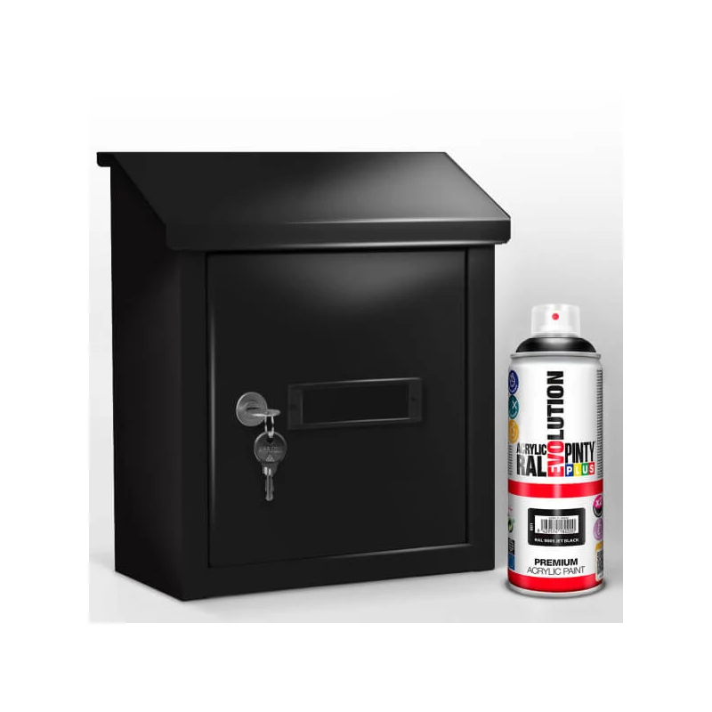 Akrilfesték spray, EVOLUTION fényes, 400 ml - RAL9005 jet black