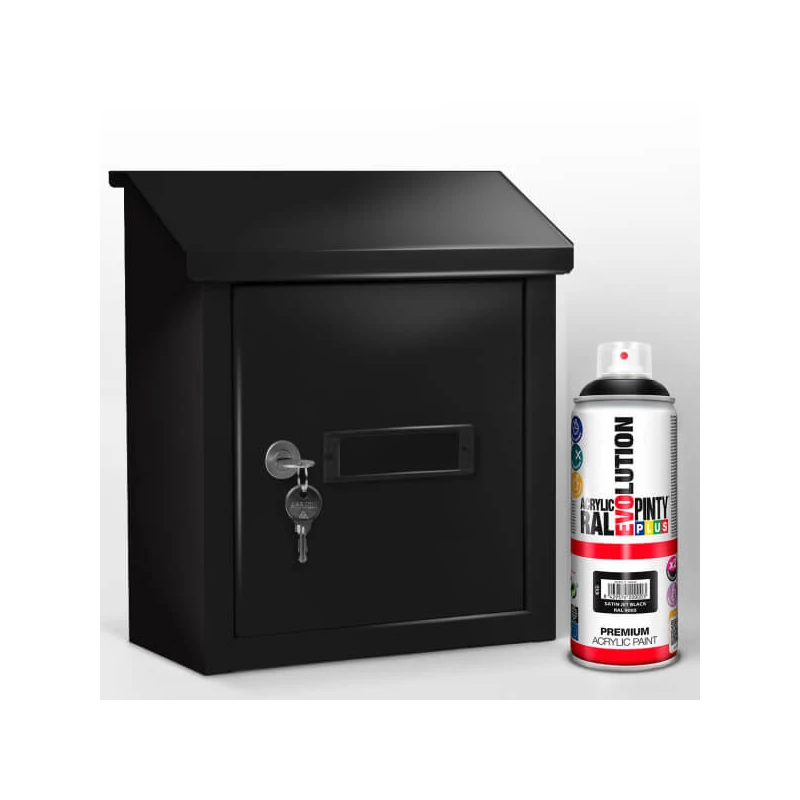 Akrilfesték spray, EVOLUTION selyemfényű, 400 ml - RAL9005 jet black