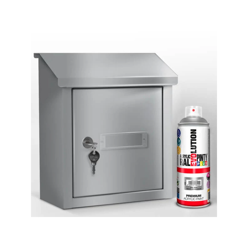 Akrilfesték spray, EVOLUTION fényes, 400 ml - RAL9006 white aluminium