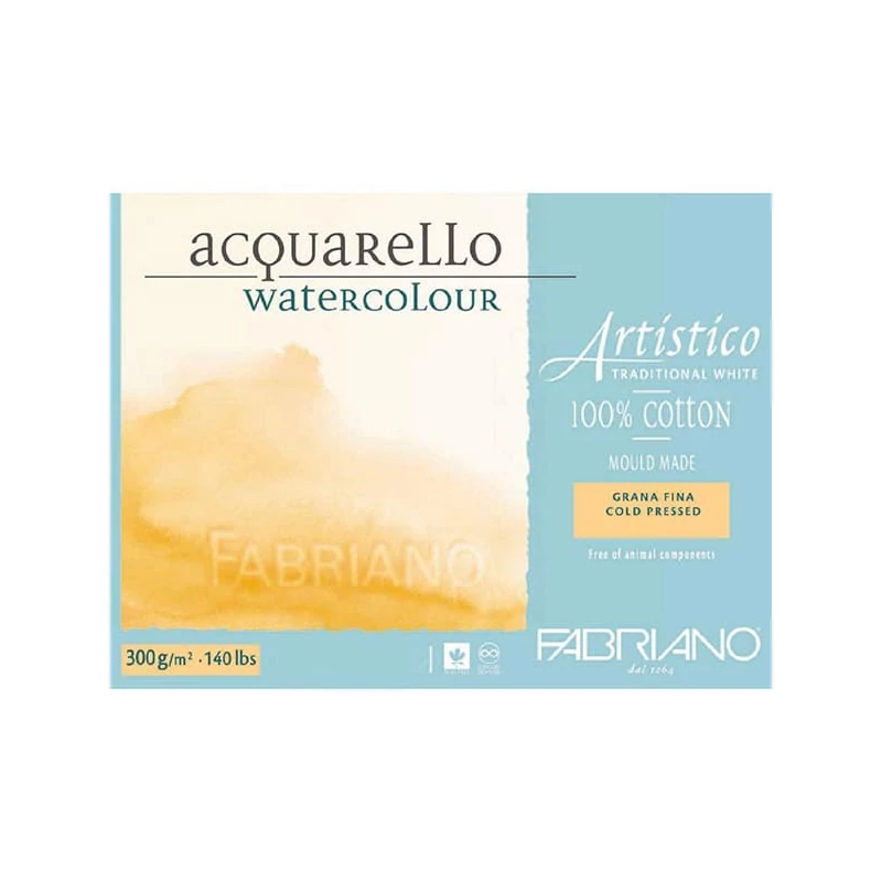 Fabriano Artistico akvarelltömb, 300 g, 23x30,5 cm, félérdes, 20 lap