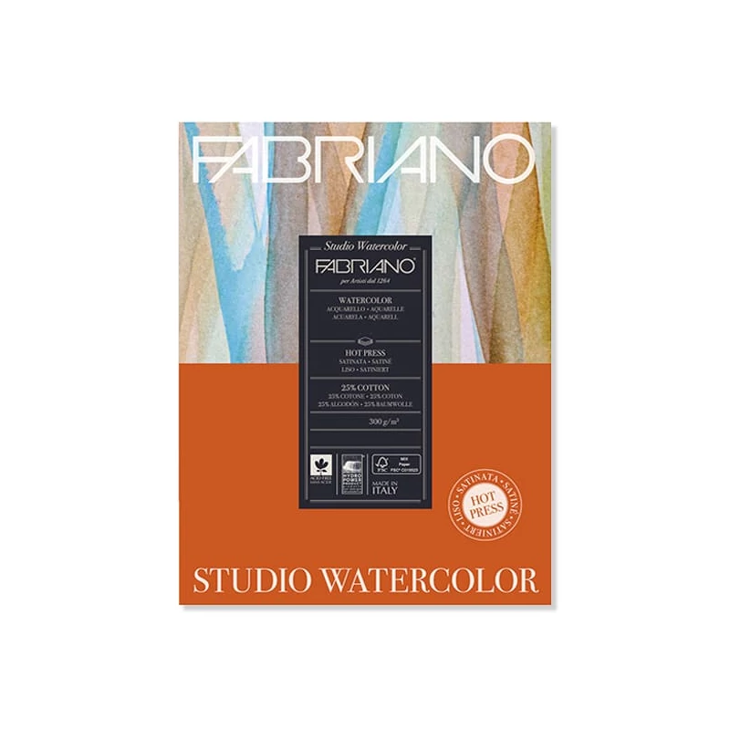 Fabriano Studio Watercolour akvarelltömb, 300 g, 28x35,6 cm, 12 lap, sima