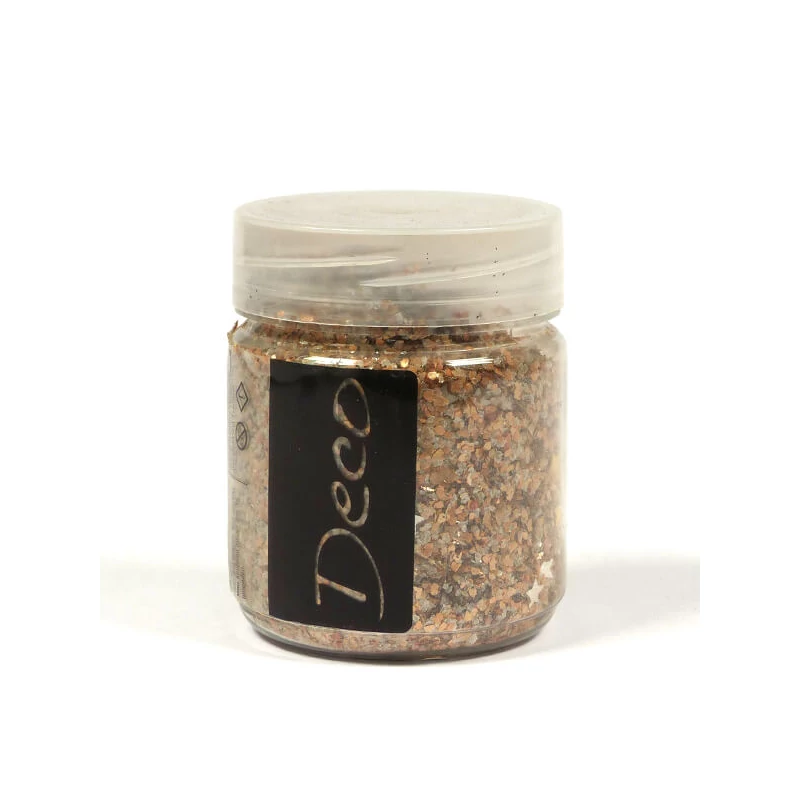 Jégkristály pehely csillag flitterrel, 200 ml - arany-ezüst mix