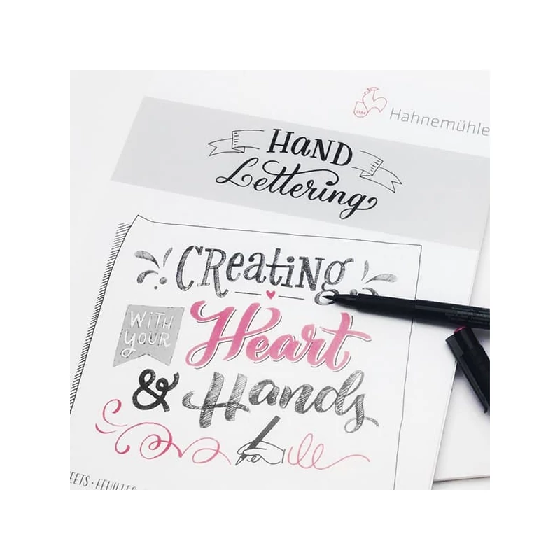 Hahnemühle Hand Lettering rajz- és vázlattömb, 170 g, 25 lap - A5