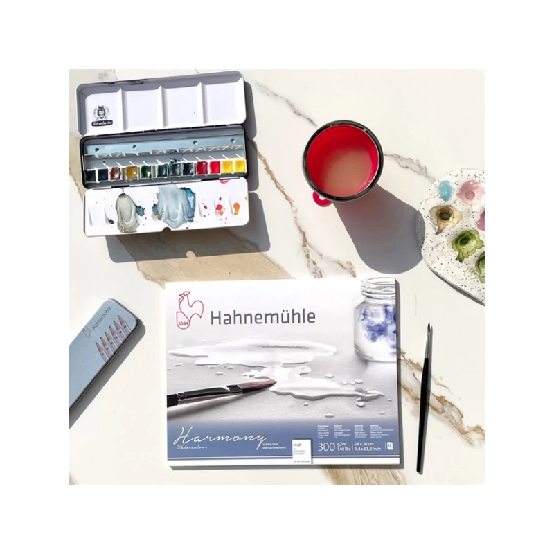 Hahnemühle akvarelltömb, Harmony, 300 g - 12 lap, A4, érdes