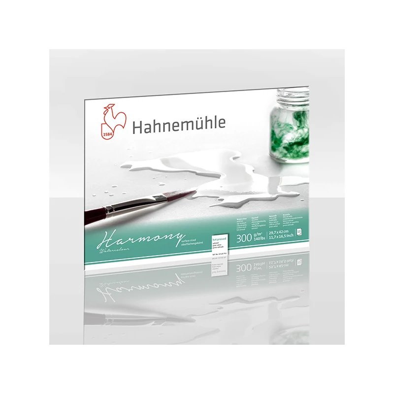 Hahnemühle akvarelltömb, Harmony, 300 g - 12 lap, A3, sima