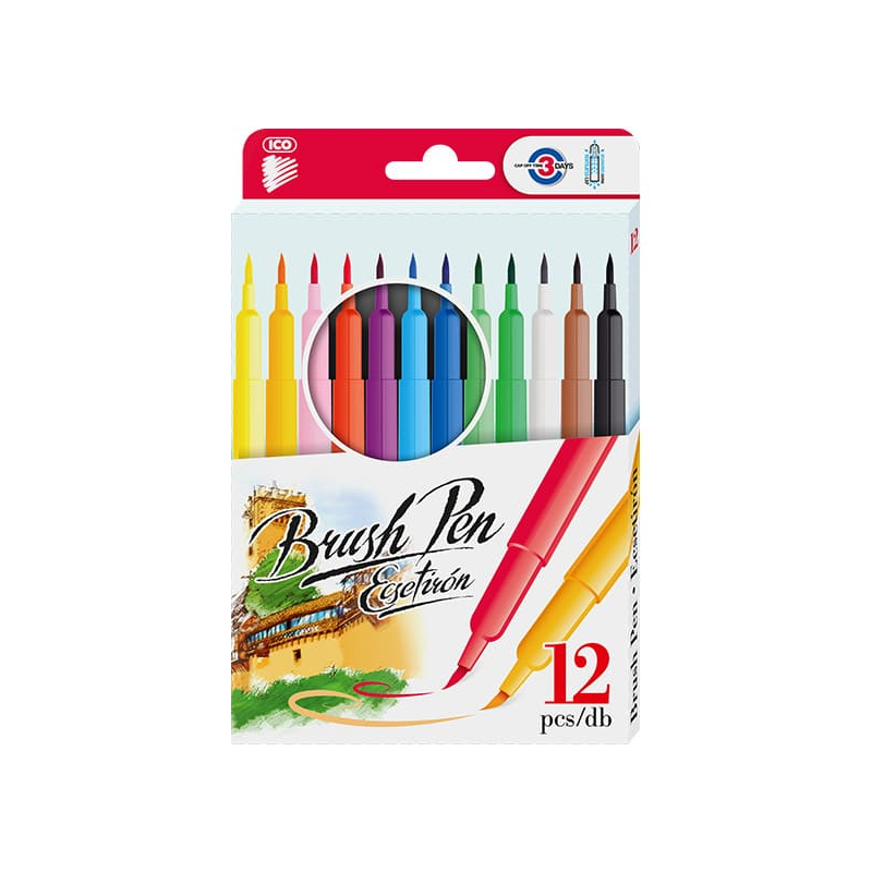ICO Brush Pen ecsetirón (ecsetfilc) készlet - 12 db