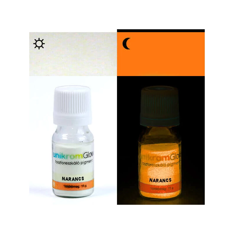 Innodekor foszforeszkáló, világító pigment, 15 g - narancs