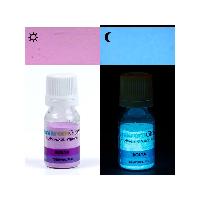 Innodekor foszforeszkáló, világító pigment, 15 g - ibolya
