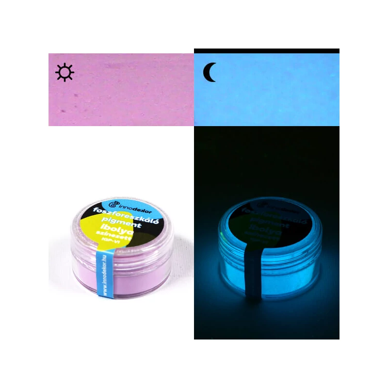 Innodekor foszforeszkáló, világító pigment, 15 g - ibolya