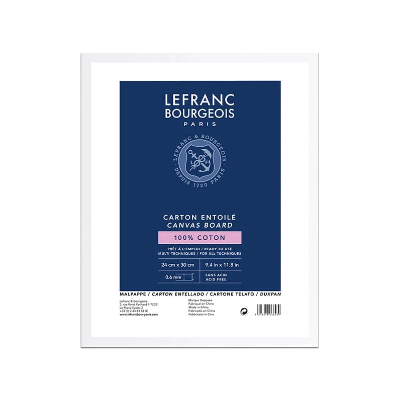 Lefranc Bourgeois kasírozott festővászon  - 24x30 cm