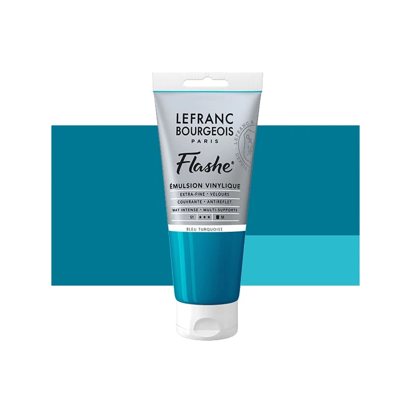 L&B Flashe vinil festék (akrilfesték), 80 ml - 050, turquoise blue