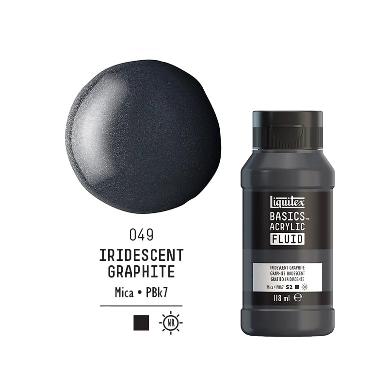 Liquitex Basics Fluid akrilfesték, 118 ml - 049, iridescent graphite