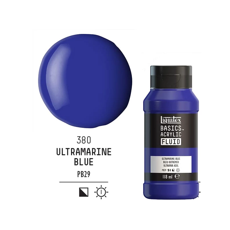 Liquitex Basics Fluid akrilfesték, 118 ml - 380, ultramarinie blue