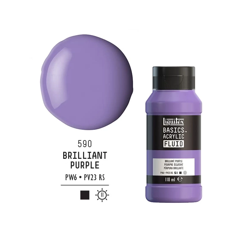 Liquitex Basics Fluid akrilfesték, 118 ml - 590, brilliant purple
