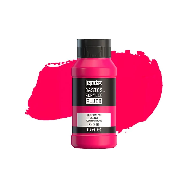 Liquitex Basics Fluid akrilfesték, 118 ml - 987, fluorescent pink