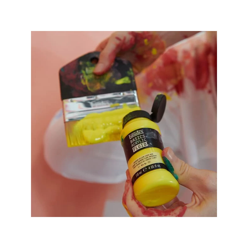 Liquitex Basics Fluid akrilfesték, 118 ml - 830, cadmium yellow medium hue