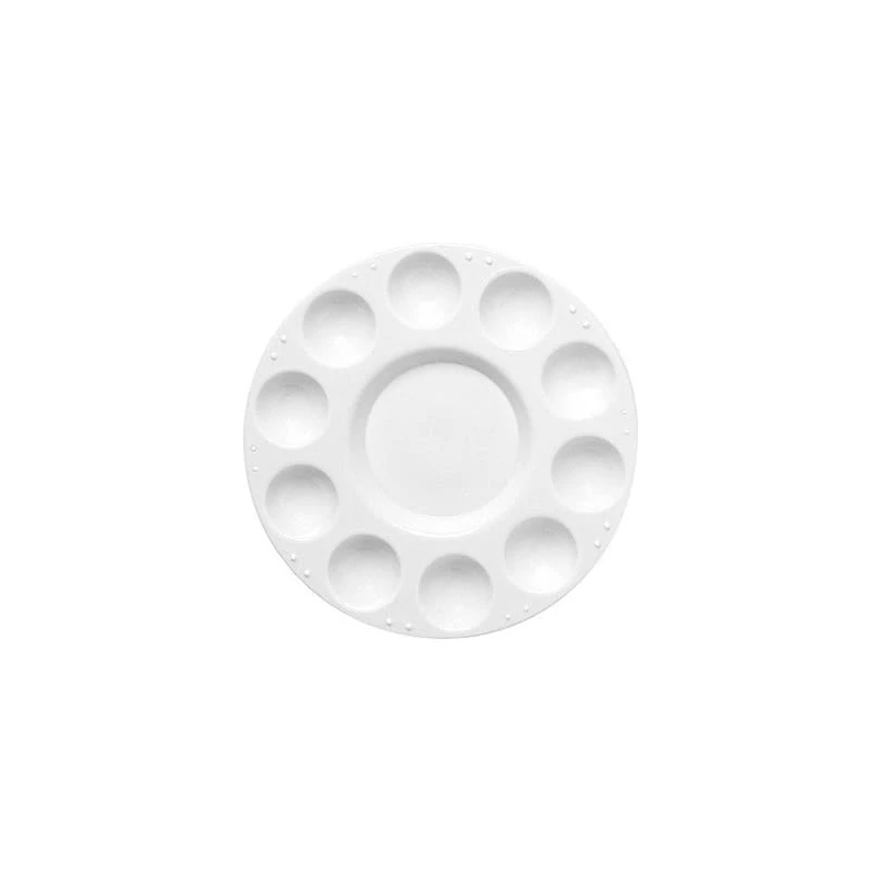 Műanyag festőpaletta - 17 cm, kerek