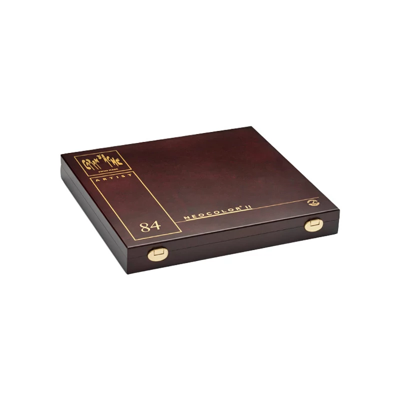 Caran d'Ache Classic Neocolor II akvarellkréta készlet, elegáns fadobozban - 84 db