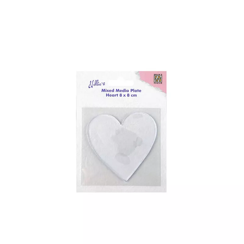 Géllap, Nellie's, nyomtatólap - szív, 8x8 cm