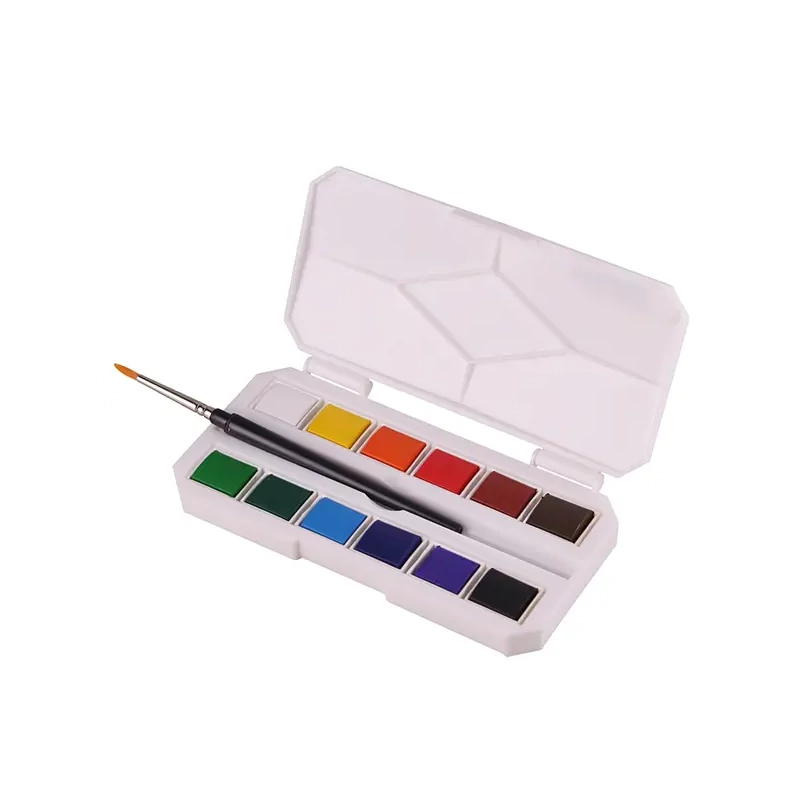 Akvarellfesték készlet - 12x1/2 szilke + ecset