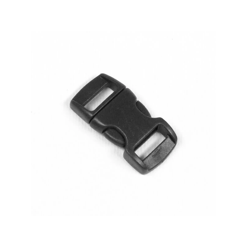 Paracord ívelt műanyag csat, Duraflex, 10 mm - fekete