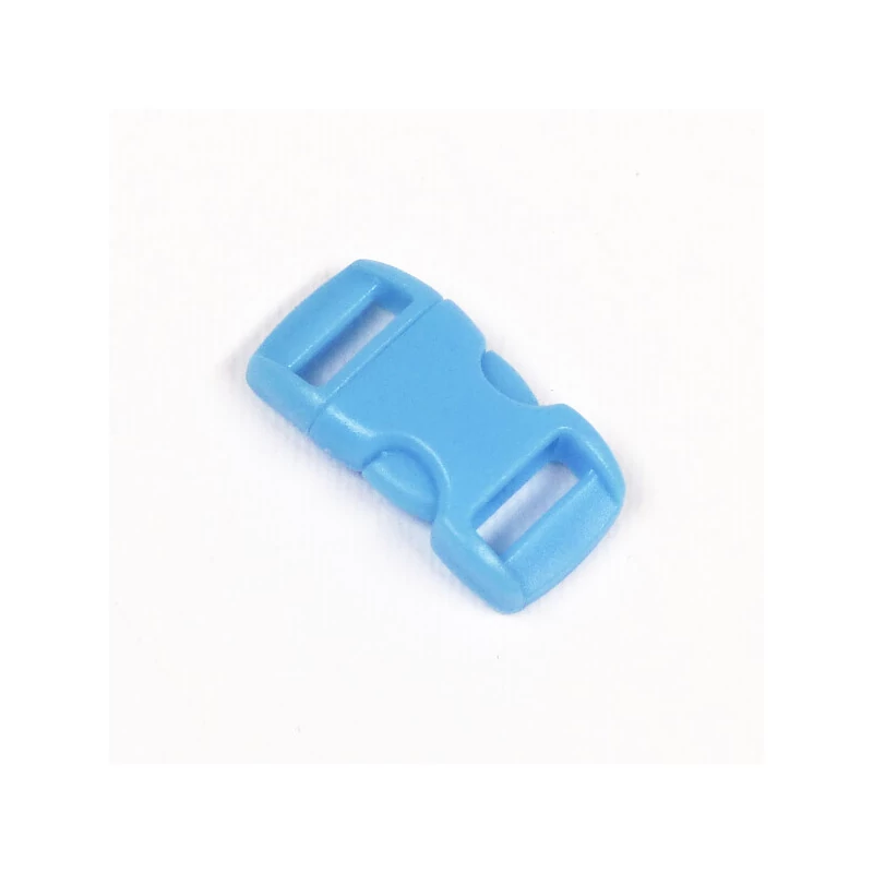 Paracord ívelt műanyag csat, Duraflex, 10 mm - világoskék