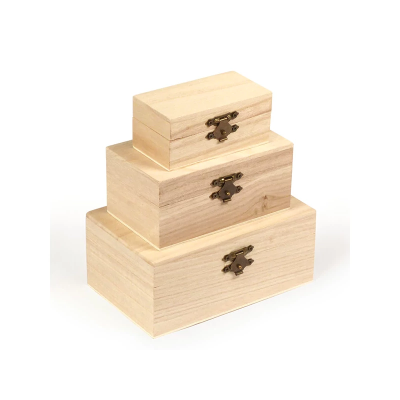 Fa dobozkészlet - 3 db-os, téglatest, 15x9,5x6,5/12x7,5x5,5/9x5x4 cm