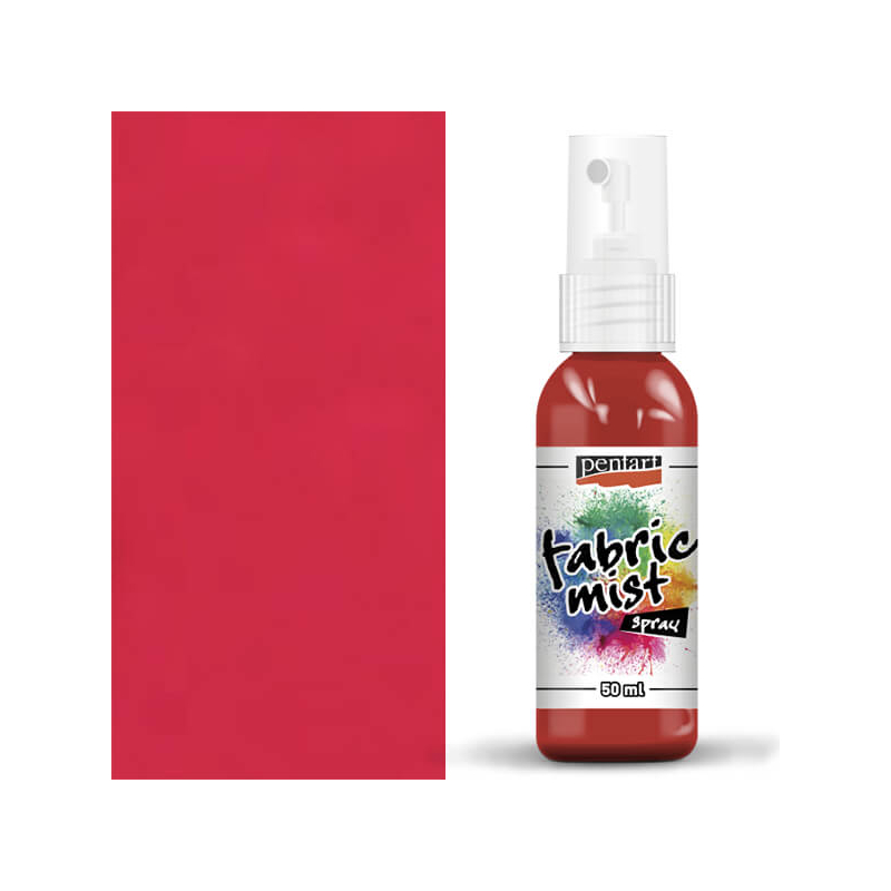Pentart textilfesték spray, 50 ml - piros