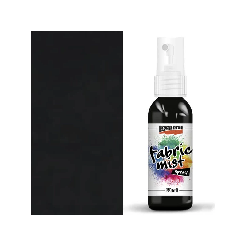 Pentart textilfesték spray, 50 ml - fekete