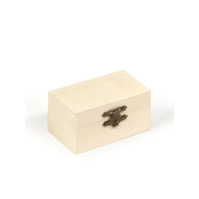 Fa mini doboz - téglalap, 9x5,5x4,7 cm