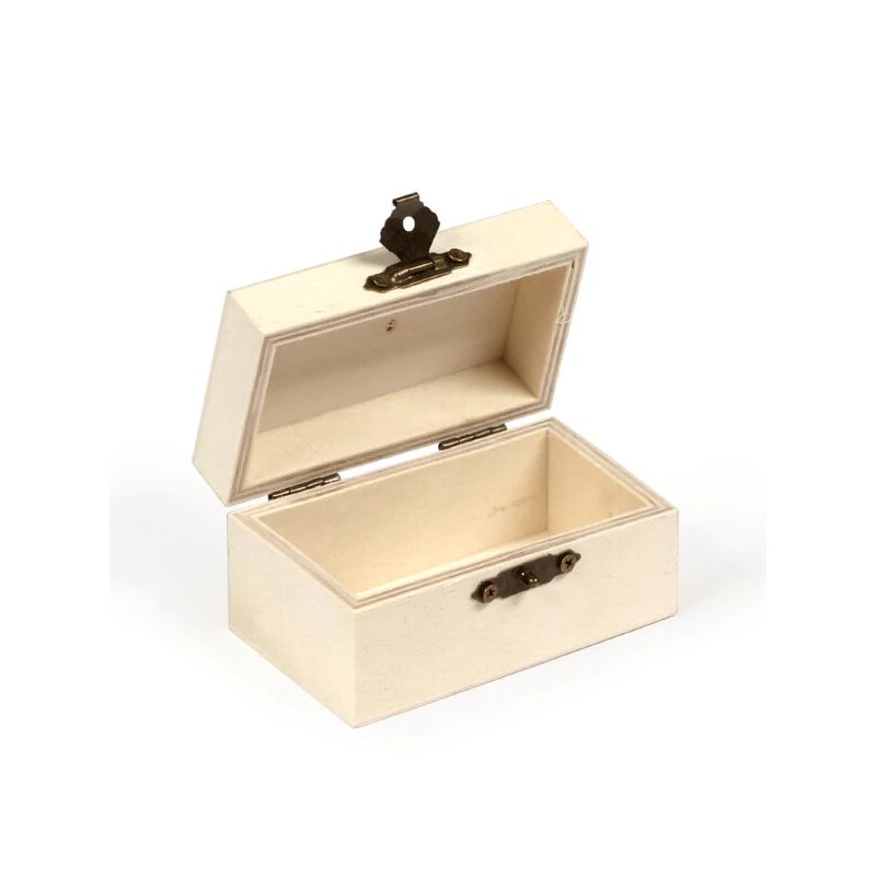Fa mini doboz - téglalap, 9x5,5x4,7 cm